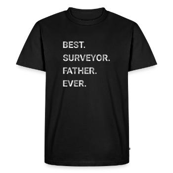 Best Surveyor Father Ever - Men's Premium Organic T-Shirt - black - Front - Nico (187cm)