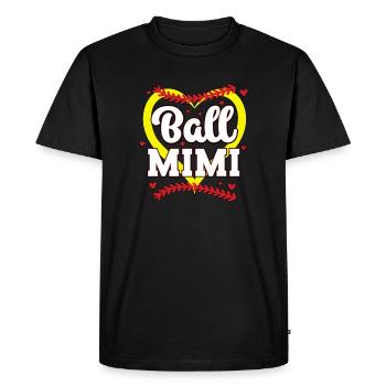 Ball Mimi Softball Baseball Mimi Grandma - Men's Premium Organic T-Shirt - black - Front - Nico (187cm)
