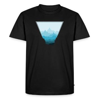 Montagnes Bleues - T-shirt Premium bio Homme - noir - Devant - Nico (187cm)