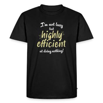 I'm not lazy, but ... - Men's Premium Organic T-Shirt - black - Front - Nico (187cm)