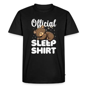 Bear Bears Baby Chemise de sommeil officielle Lazy Relax - T-shirt Premium bio Homme - noir - Devant - Nico (187cm)