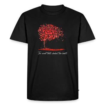 The wind that shakes the heart Women's T-Shirt - Men's Premium Organic T-Shirt - black - Front - Nico (187cm)