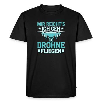 J’en ai assez, je vais voler drone rc drone quad - T-shirt Premium bio Homme - noir - Devant - Nico (187cm)