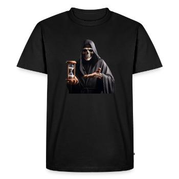When Time Runs Out - Men's Premium Organic T-Shirt - black - Front - Nico (187cm)