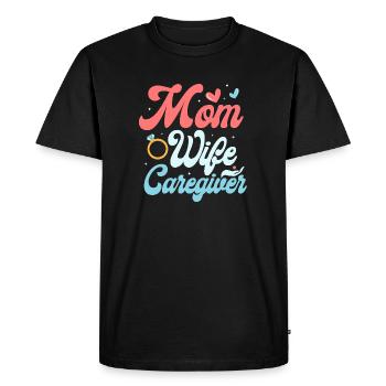 Maman Épouse Aidant Aidant Soins - T-shirt Premium bio Homme - noir - Devant - Nico (187cm)