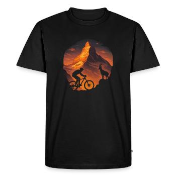 Adventure Alps Le VTT rencontre la nature sauvage - T-shirt Premium bio Homme - noir - Devant - Nico (187cm)
