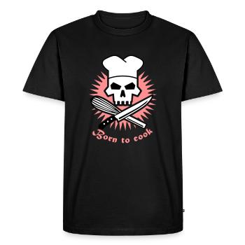 born_to_cook_3c - T-shirt Premium bio Homme - noir - Devant - Nico (187cm)