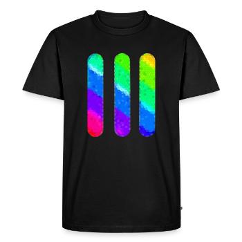 Lines | Wavy lines | | symbols | patterns Mosaic - Men's Premium Organic T-Shirt - black - Front - Nico (187cm)