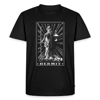 Gothique - L’Ermite - Conception de cartes de tarot - T-shirt Premium bio Homme - noir - Devant - Nico (187cm)