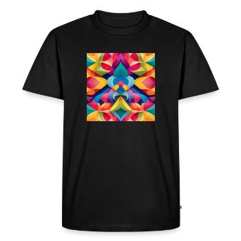 Motif coloré - T-shirt Premium bio Homme - noir - Devant - Nico (187cm)