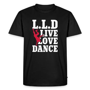 Live Love Dance - T-shirt Premium bio Homme - noir - Devant - Nico (187cm)