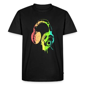 Musique d'amour - T-shirt Premium bio Homme - noir - Devant - Nico (187cm)