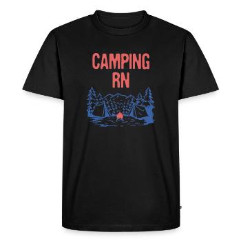 Camping RN Camper Forest Camp Woods Vacances - T-shirt Premium bio Homme - noir - Devant - Nico (187cm)
