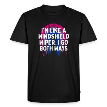 Je vais dans les deux sens Bisexuel LGBTQ Bi Pride Drôle de papa - T-shirt Premium bio Homme - noir - Devant - Nico (187cm)
