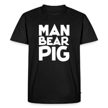 ManBearPig - T-shirt Premium bio Homme - noir - Devant - Nico (187cm)