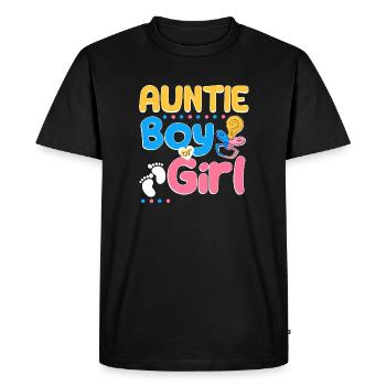 Pink or Blue Auntie Loves You Best Aunt Ever Aunt - Men's Premium Organic T-Shirt - black - Front - Nico (187cm)
