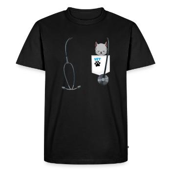 Veterinarian Costume Future Vet Outfit School - Men's Premium Organic T-Shirt - black - Front - Nico (187cm)