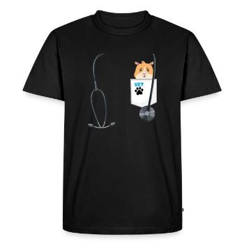 Veterinarian Costume School Career Day Outfit - Men's Premium Organic T-Shirt - black - Front - Nico (187cm)