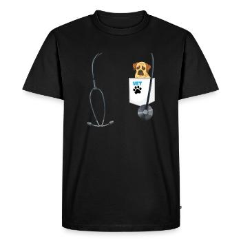 School Career Day Outfit Veterinarian Costume - Men's Premium Organic T-Shirt - black - Front - Nico (187cm)