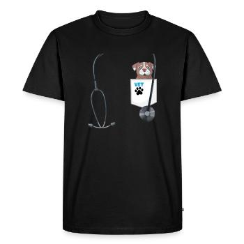 Veterinarian Costume for Boys Career Day Outfit - Men's Premium Organic T-Shirt - black - Front - Nico (187cm)