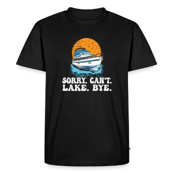 Désolé ne peut pas Lake Bye Pontooning La vie est meilleure à - T-shirt Premium bio Homme - noir - Devant - Nico (187cm)