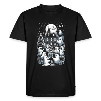 Échange de cadeaux fantomatiques Noël fantomatique - T-shirt Premium bio Homme - noir - Devant - Nico (187cm)