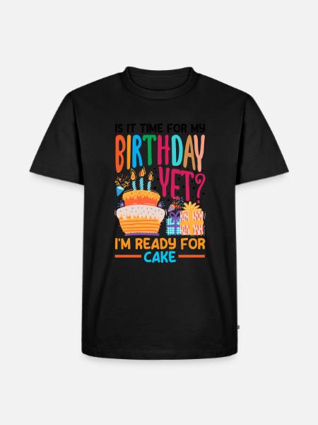 Ready for Cake Celebration - Männer Premium Bio T-Shirt - Schwarz
