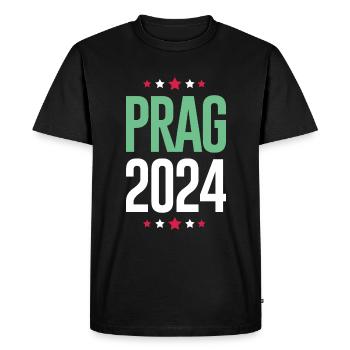 Jours fériés Prague 2024 - T-shirt Premium bio Homme - noir - Devant - Nico (187cm)
