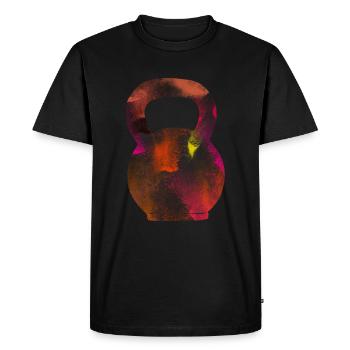 kettlebell - T-shirt Premium bio Homme - noir - Devant - Nico (187cm)