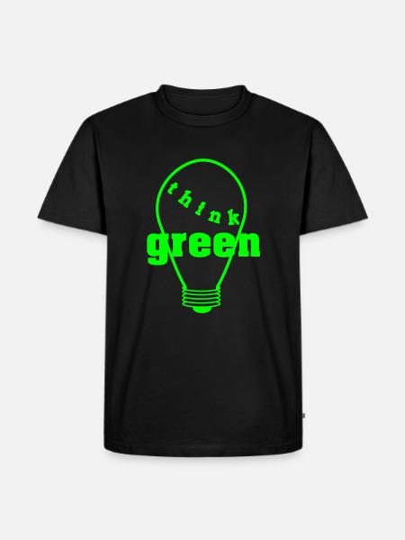Think Green! - Men's Premium Organic T-Shirt - black