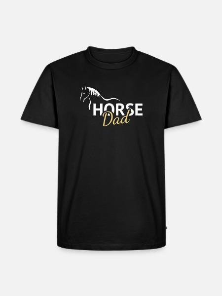 Cheval papa cheval - T-shirt Premium bio Homme - noir