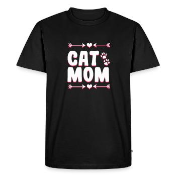 Cats mother - Men's Premium Organic T-Shirt - black - Front - Nico (187cm)