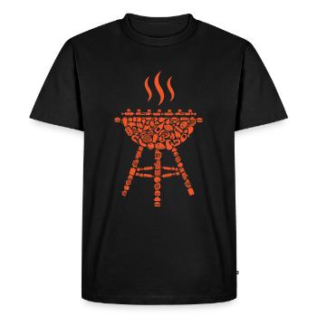 Grill BBQ Barbecue Grill Master Grilling Father - Men's Premium Organic T-Shirt - black - Front - Nico (187cm)