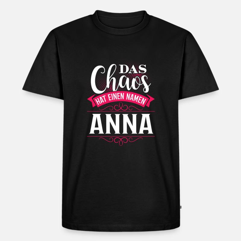 ANNA - Chaos - Männer Premium Bio T-Shirt - Schwarz