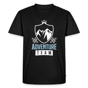 mountains coat of arms mountains team - Men's Premium Organic T-Shirt - black - Front - Nico (187cm)