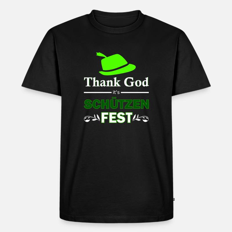 Endlich Schützenfest - Männer Premium Bio T-Shirt - Schwarz