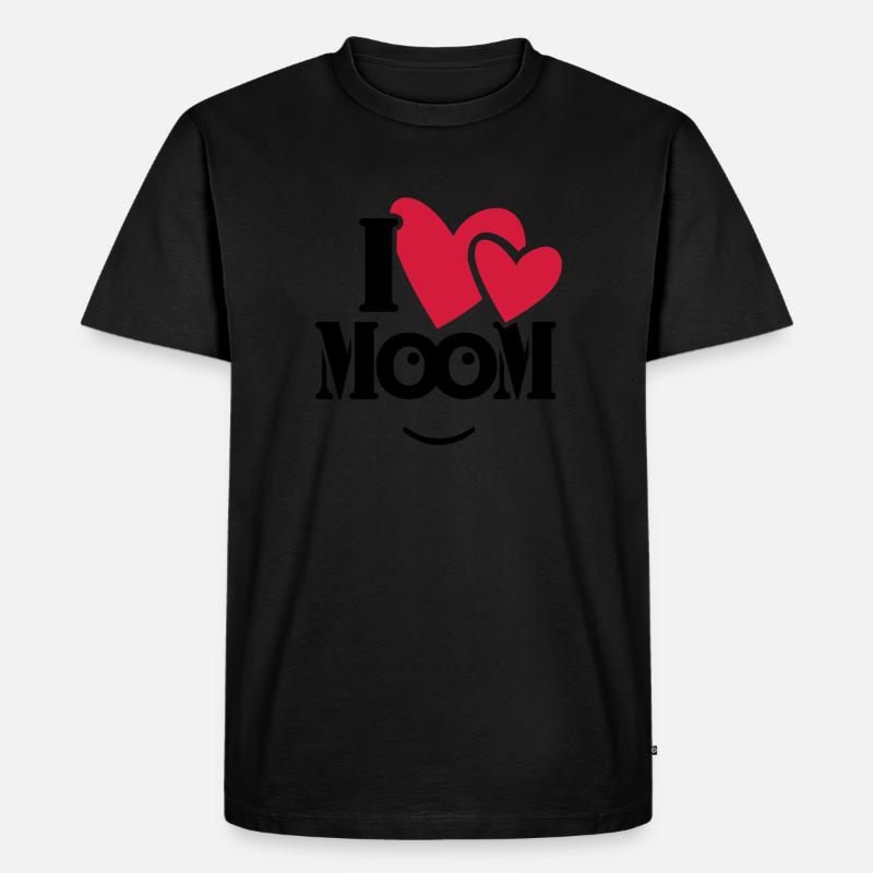 ilovemoom - Männer Premium Bio T-Shirt - Schwarz