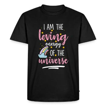 Astronaut planet sun cosmos - Men's Premium Organic T-Shirt - black - Front - Nico (187cm)