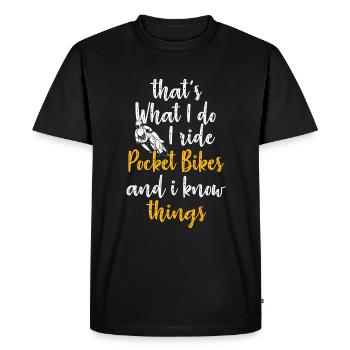 Motocross Biker Minibike Cyclomoteur - T-shirt Premium bio Homme - noir - Devant - Nico (187cm)