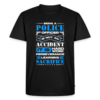 Police Siren Uniform - Men's Premium Organic T-Shirt - black - Front - Nico (187cm)