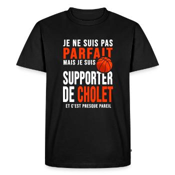 basketball supporter club basket ball cholet - T-shirt Premium bio Homme - noir - Devant - Nico (187cm)