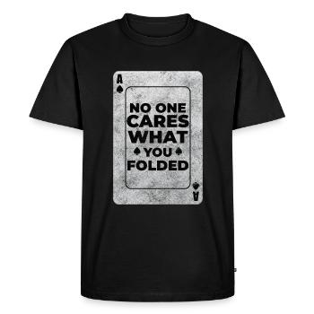 Jeu de cartes Card Hold’em All In - T-shirt Premium bio Homme - noir - Devant - Nico (187cm)