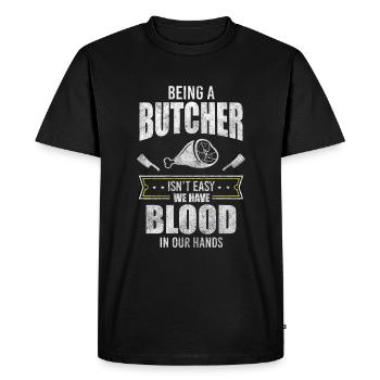 Butcher Butcher Slaughter - Men's Premium Organic T-Shirt - black - Front - Nico (187cm)