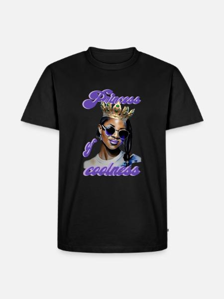 Princess of coolness Frau - Männer Premium Bio T-Shirt - Schwarz