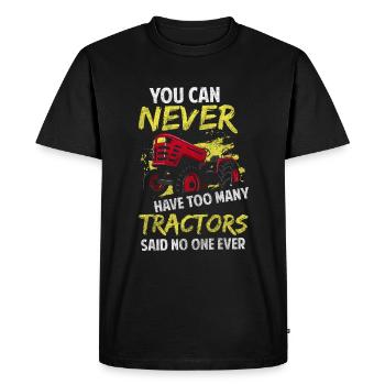Tracteurs tracteurs tracteurs - T-shirt Premium bio Homme - noir - Devant - Nico (187cm)