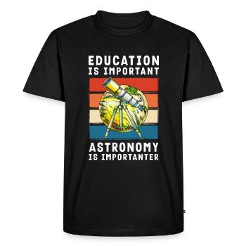 Star Rocket Solar System Science - Men's Premium Organic T-Shirt - black - Front - Nico (187cm)