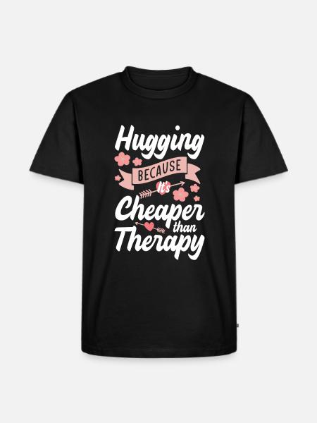 Cuddling girlfriend - Men's Premium Organic T-Shirt - black