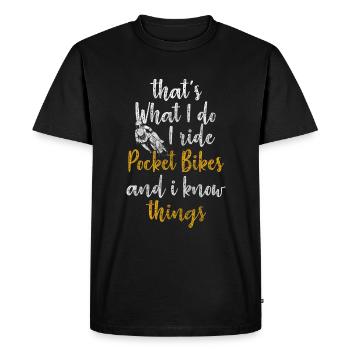 Bike Biker Mud Père - T-shirt Premium bio Homme - noir - Devant - Nico (187cm)