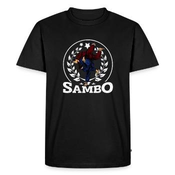 Sambo Arts Martiaux Lutte Russie Sport - T-shirt Premium bio Homme - noir - Devant - Nico (187cm)