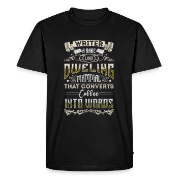 Schreiber Fantasy Book Author - Men's Premium Organic T-Shirt - black - Front - Nico (187cm)